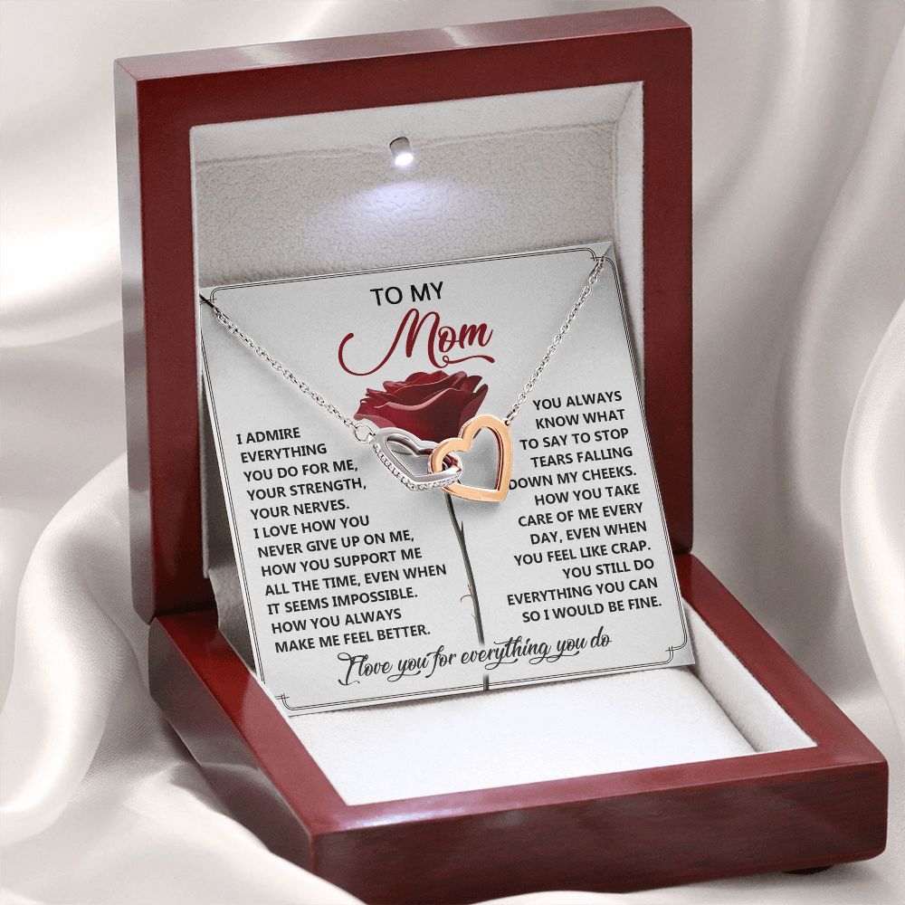 To My Mom Necklace, Jewelry Mother Day Gift, I Love My Mom Necklace, Gifts For Mexican Moms, Birthday Gift Boyfriends Mom