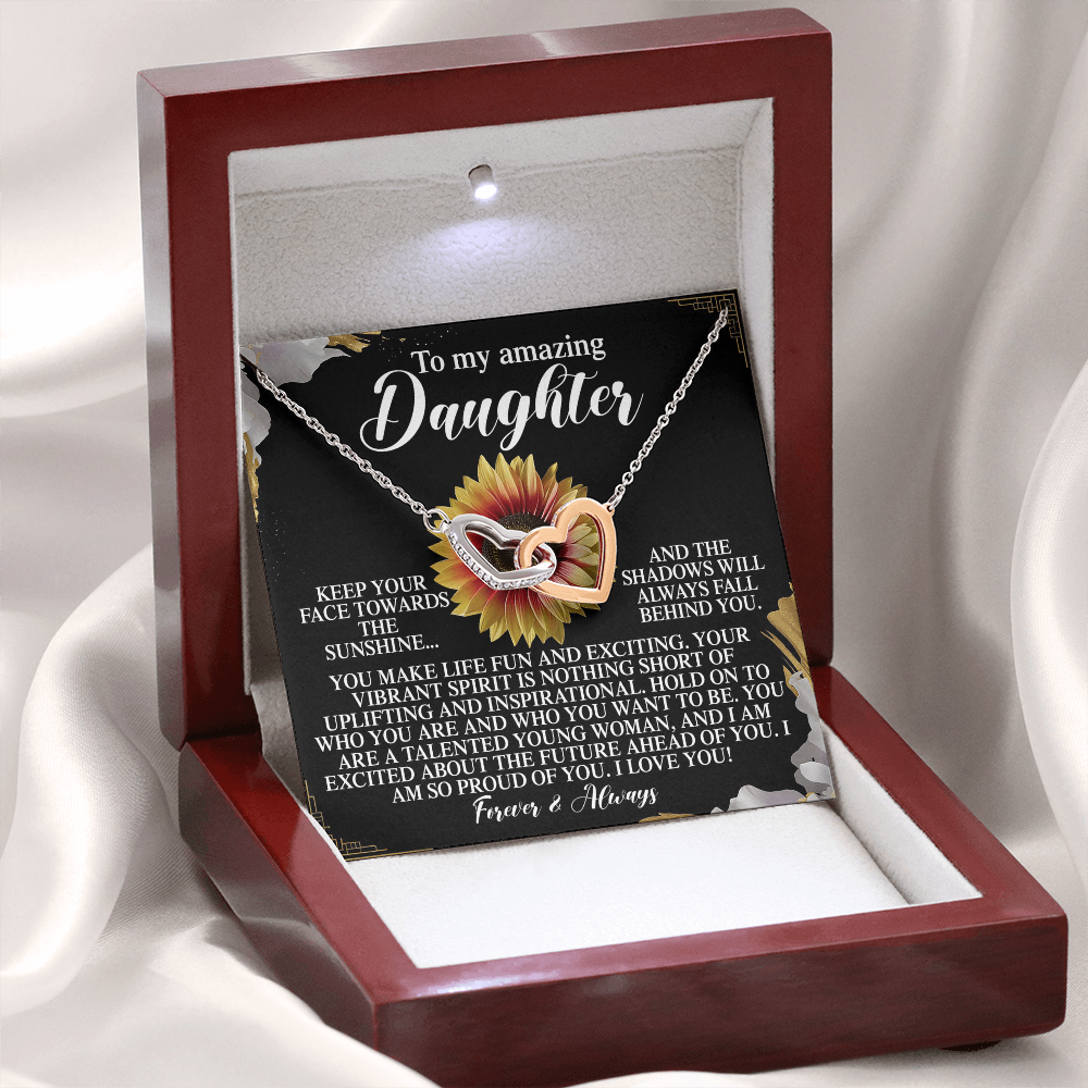 To My Amazing Daughter Necklace, Daughter Necklaces From Mom, Daughter Birthday Gifts From Mom, Daughter Necklace From Mom And Dad