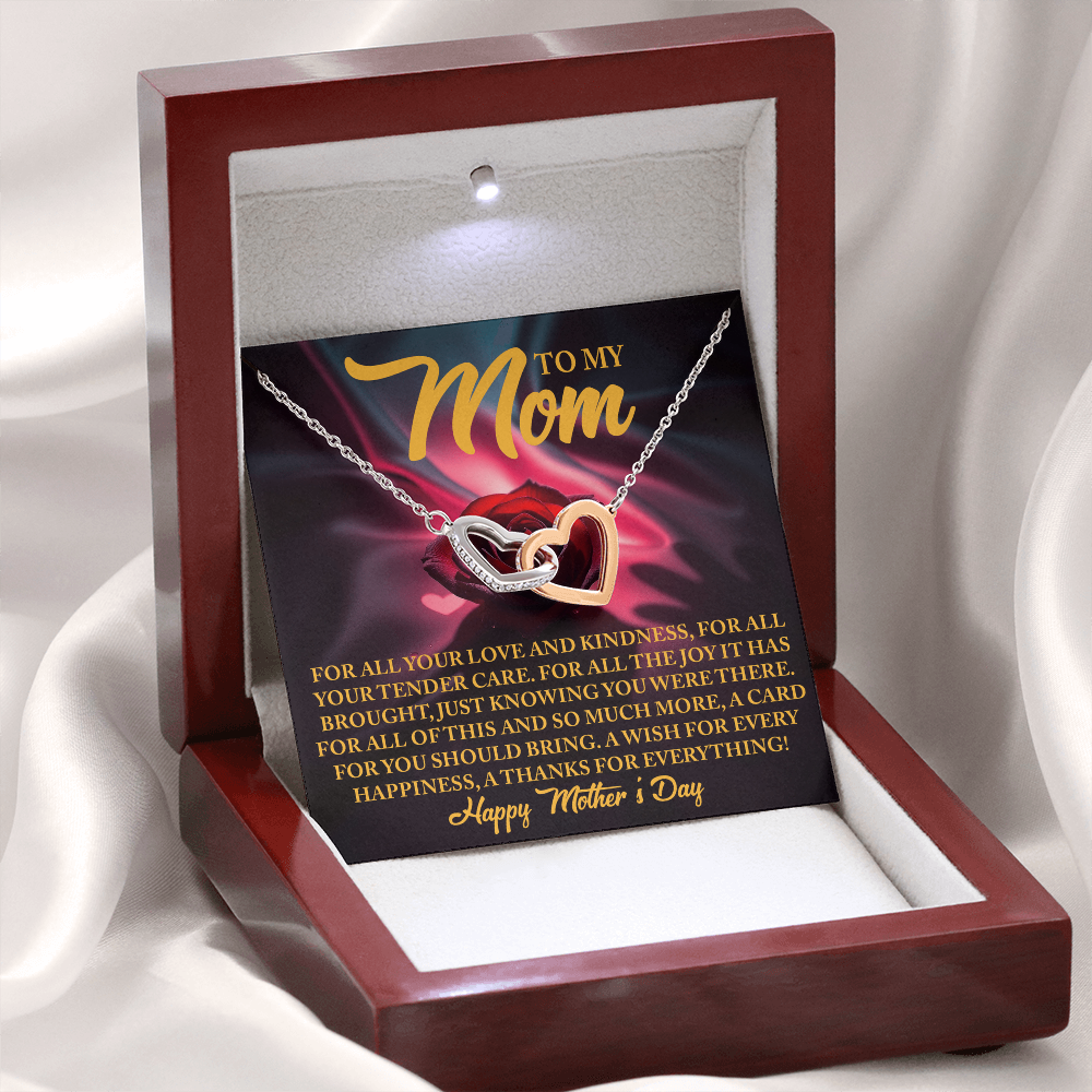 To My Mom Necklace, Necklace Mom From Daughter, Message Card Necklace Gift, Mothers Day Gifts For Mom In Spanish