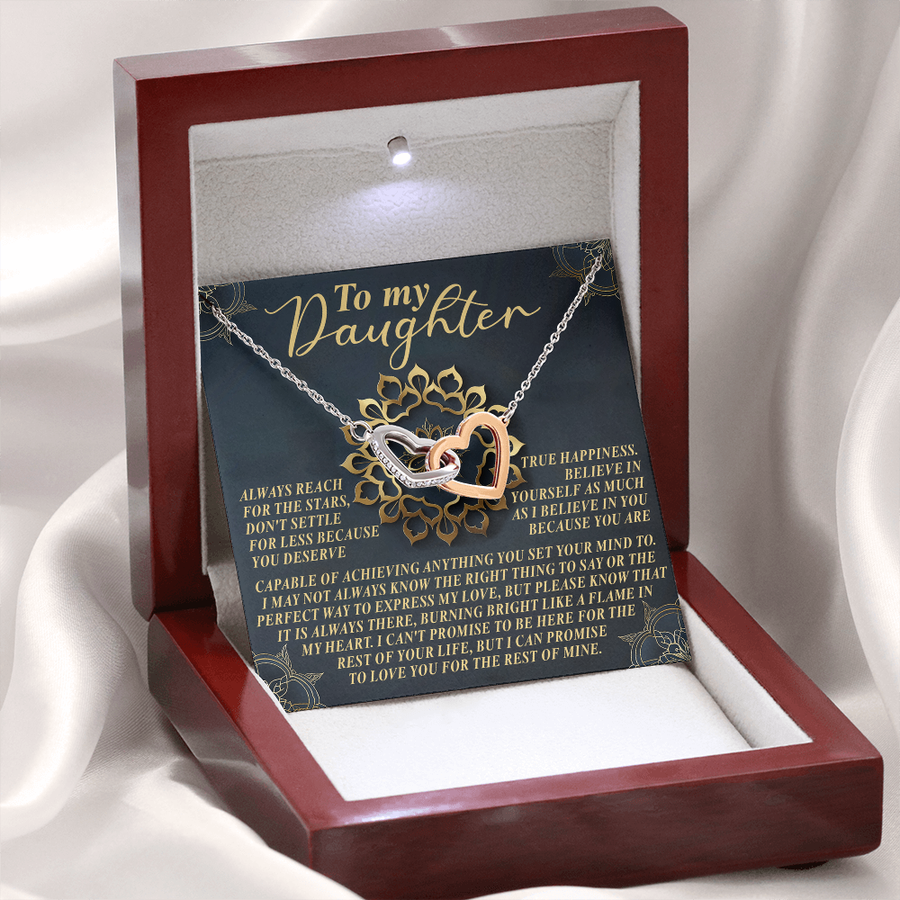To My Daughter Necklace, Daddy To Daughter Necklace, Valentine For Daughter From Dad, Valentines From Dad To Daughter