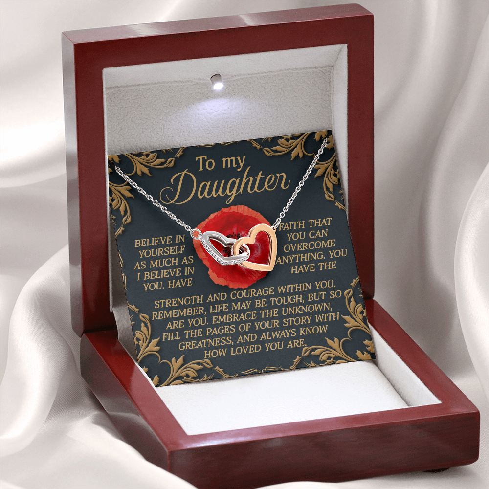 To My Daughter Necklace, Birthday Card For Adult Daughter, Adult Daughter Birthday Gifts, Bonus Daughter Gifts Unique