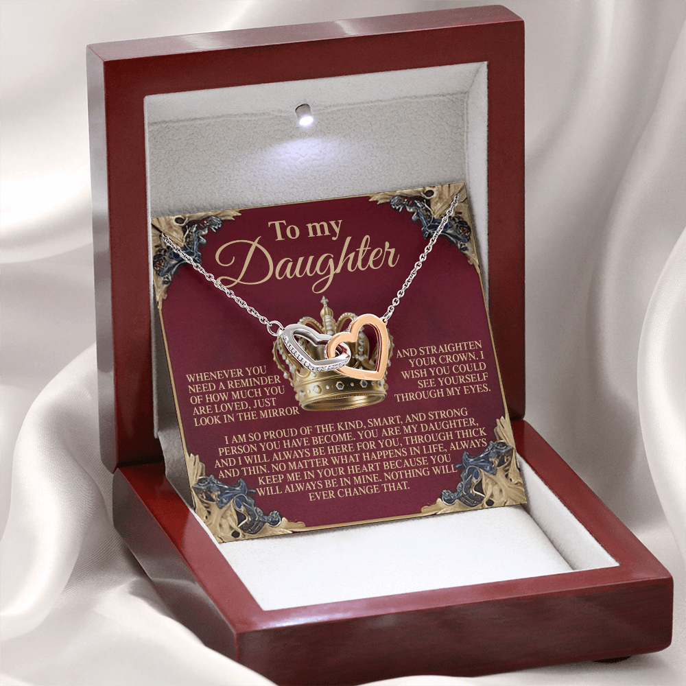 To My Daughter Necklace, Daughter Gifts From Both Parents, Valentine Gift To Daughter From Dad, To My Badass Daughter Necklace From Mom