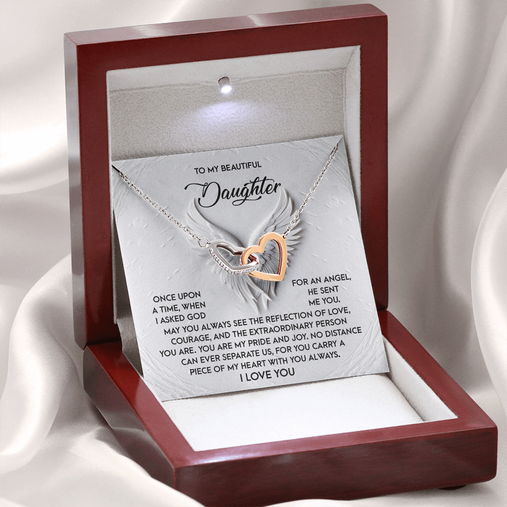 To My Beautiful Daughter Necklace, To My Daughter Necklace From Dad, Mother Daughter Gifts From Mom, To My Daughter Necklace From Mom