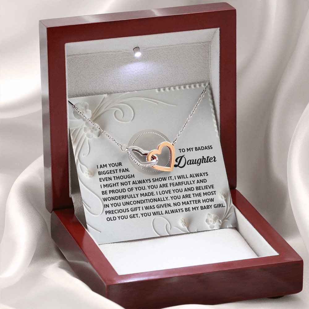To My Badass Daughter Necklace, My Daughter Gifts From Mom, Gifts For Daughter Adult, Gifts For Daughter From Mom