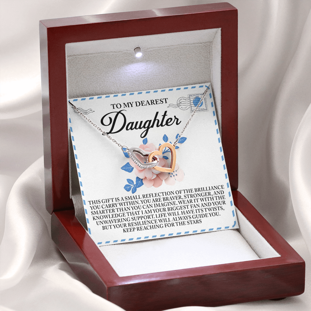 To My Dearest Daughter Necklace, Valentine Gifts For My Daughter, Valentines Gift Daughter From Dad, Daddys Little Girl Necklace