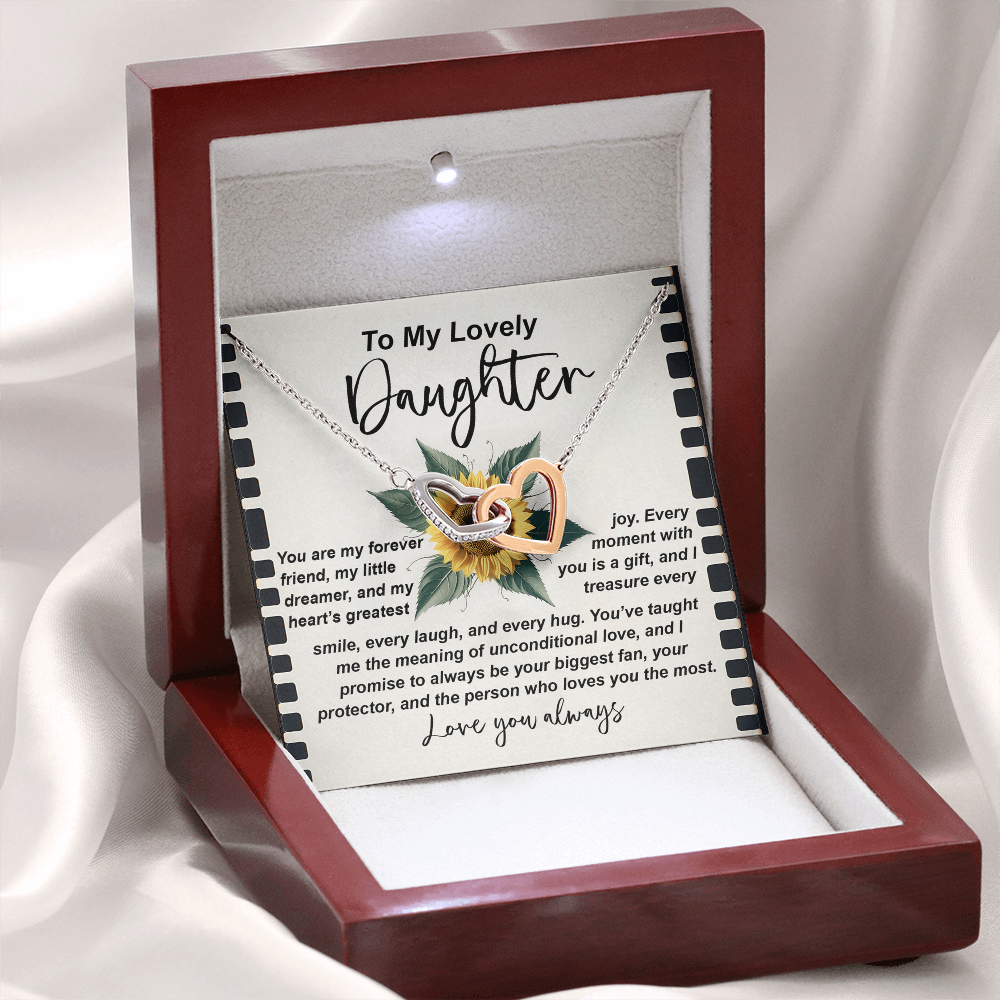 To My Lovely Daughter Necklace, Daughter Necklaces From Mom, Daughter Birthday Gifts From Mom, Daughter Necklace From Mom And Dad