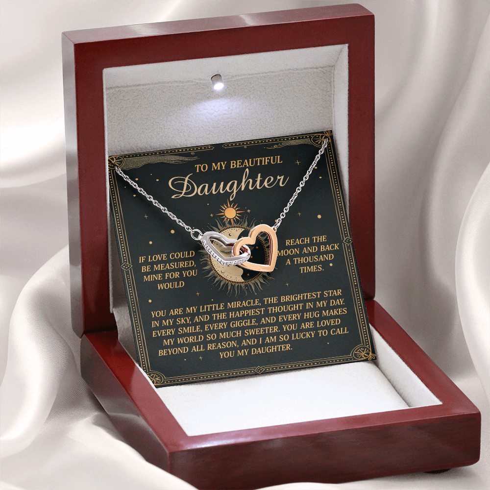 To My Beautiful Daughter Necklace, Bonus Daughter Gifts Unique, Birthday Gift For Adult Daughter, Christmas Gifts For Adult Daughter