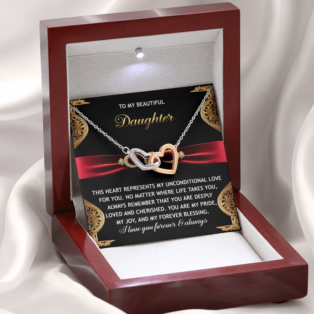 To My Beautiful Daughter Necklace, For My Daughter From Dad, Daughter Gifts From Mom, Gifts For Grown Daughter