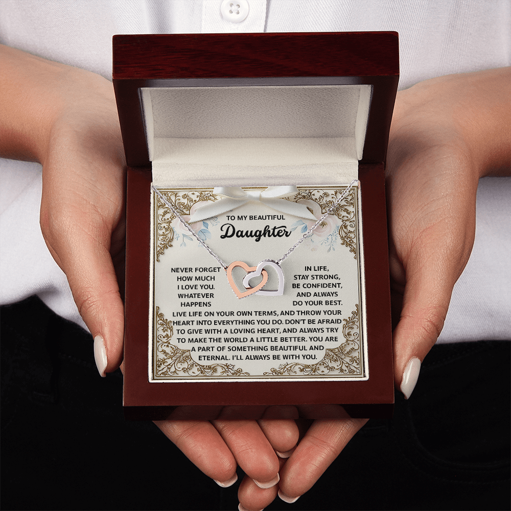 To My Beautiful Daughter Necklace, Necklace For Daughter From Dad, Mother And Daughter Jewelry, Jewelry For Daughter From Dad