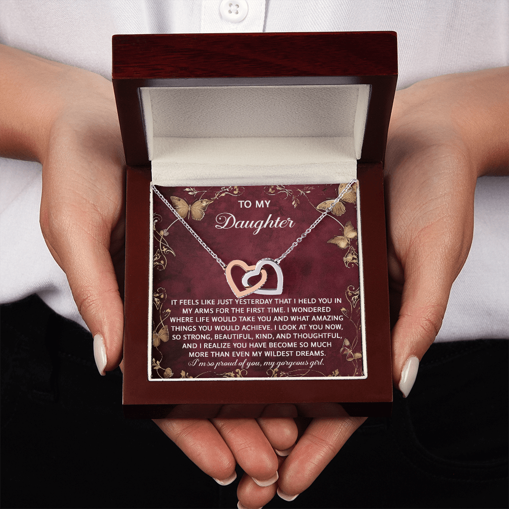 To My Daughter Necklace, Gifts For Adult Daughter From Mom, Mom And Daughter Necklace, My Daughter Gifts From Dad