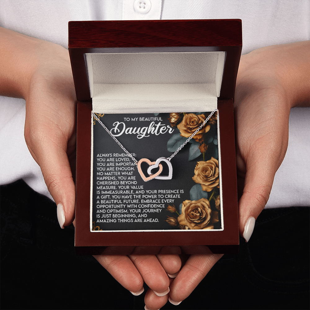 To My Beautiful Daughter Necklace, To My Beautiful Daughter, Valentine Ideas For Adult Daughter, Daddy And Daughter Necklace