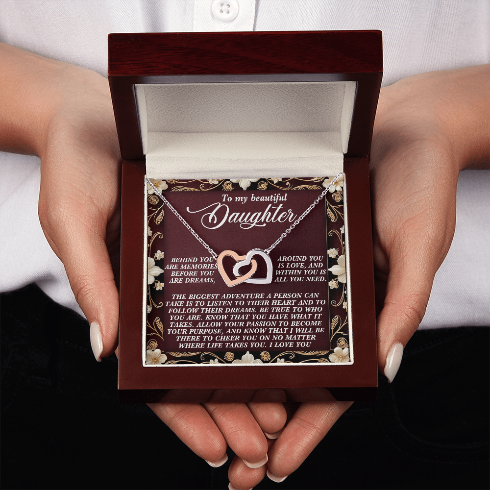 To My Beautiful Daughter Necklace, To My Daughter Necklace From Dad, Mother Daughter Gifts From Mom, To My Daughter Necklace From Mom