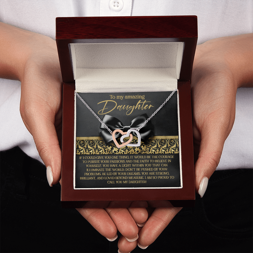 To My Amazing Daughter Necklace, Mother Daughter Necklace Gold, Gifts For Daughter From Dad, Matching Necklaces For Mom And Daughter