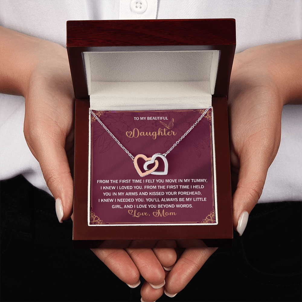To My Beautiful Daughter Necklace, Daughter Necklace From Dad, Christmas Gift For Adult Daughter, Daughter Necklaces From Mom
