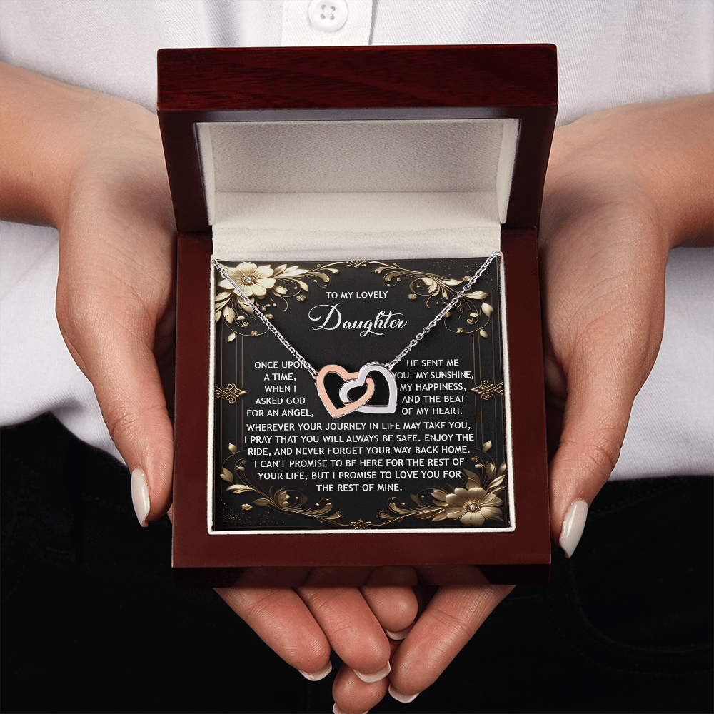 To My Lovely Daughter Necklace, Daughter Necklace From Mom And Dad, Daughter Gifts From Dad, Bonus Daughter Gifts Unique