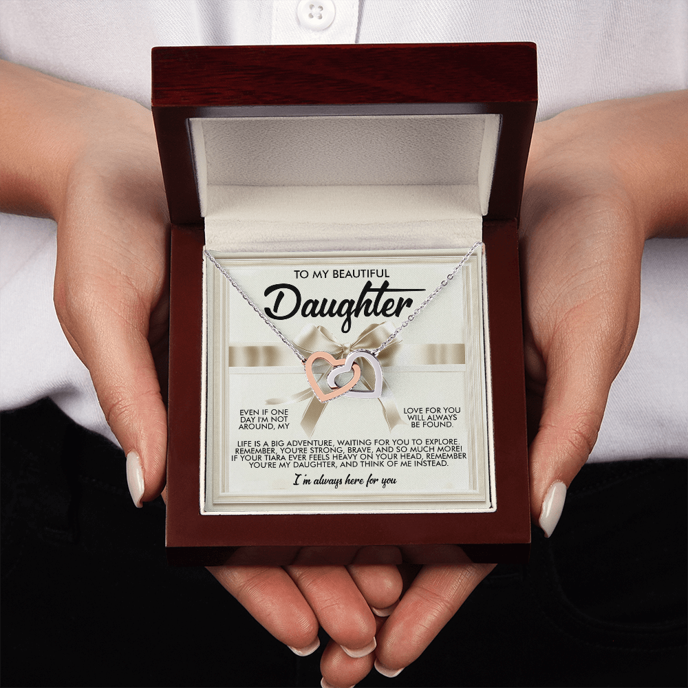 To My Beautiful Daughter Necklace, Beautiful Gift For Daughter From Dad Never Forget That I Love You Necklace,