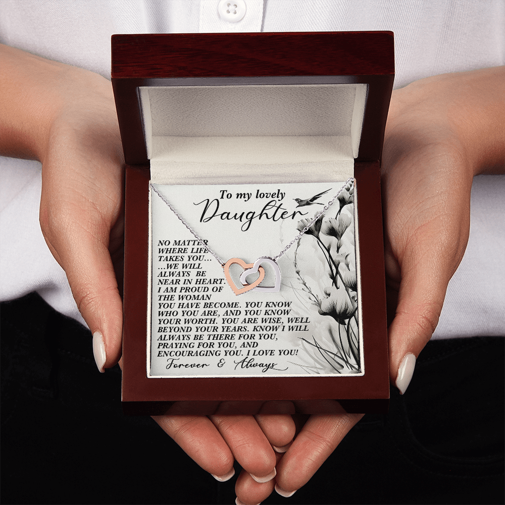 To My Lovely Daughter Necklace, Necklace For My Daughter, Mom And Daughter Gifts, Necklaces For Daughter From Dad