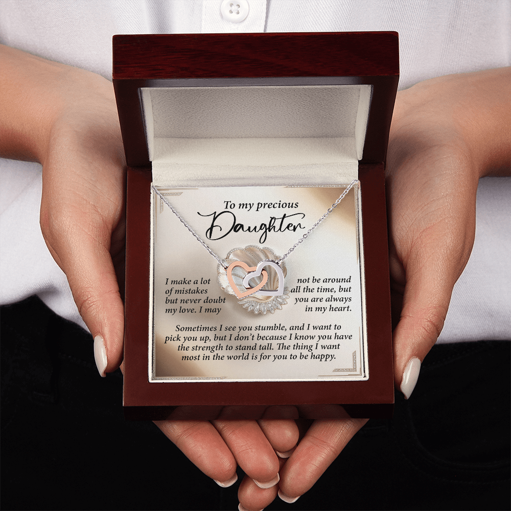 To My Precious Daughter Necklace, To My Daughter From Dad, Mother And Daughter Jewelry, To My Daughter From Mom