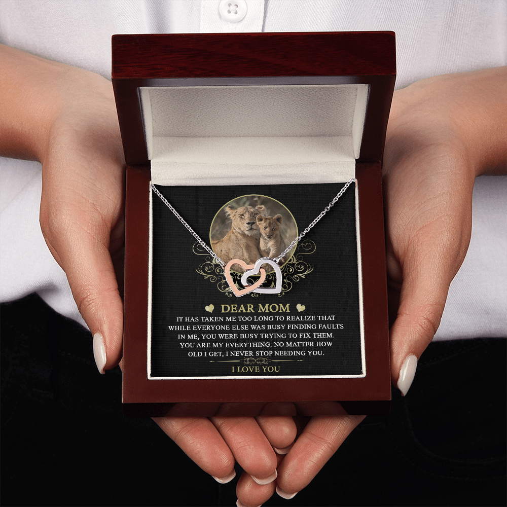 Dear Mom Necklace, Necklace Mom From Daughter, Mothers Day Gifts For Mom In Spanish, Message Card Necklace Gift