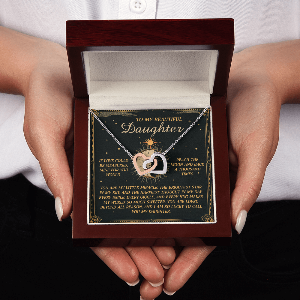 To My Beautiful Daughter Necklace, Bonus Daughter Gifts Unique, Birthday Gift For Adult Daughter, Christmas Gifts For Adult Daughter