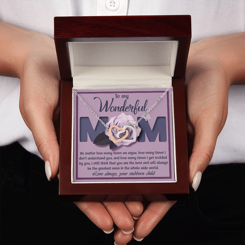 To My Wonderful Mom Necklace, Mom Necklace For Mothers Day, Mom Jewelry Gifts From Daughter, Gifts To Mom From Daughter