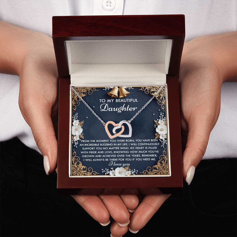 To My Beautiful Daughter Necklace, Jewelry For Daughter From Dad, Birthday Gifts For Adult Daughter, Daughter Necklace From Daddy