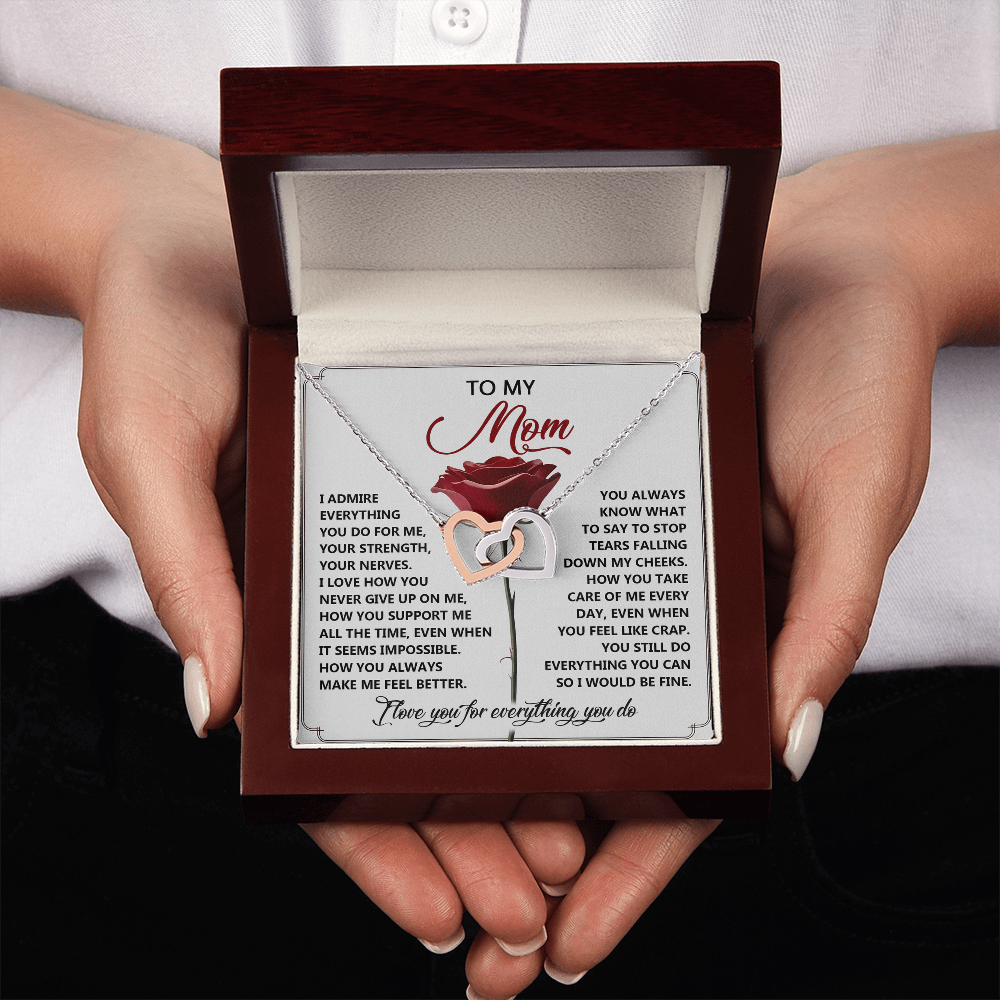 To My Mom Necklace, Jewelry Mother Day Gift, I Love My Mom Necklace, Gifts For Mexican Moms, Birthday Gift Boyfriends Mom