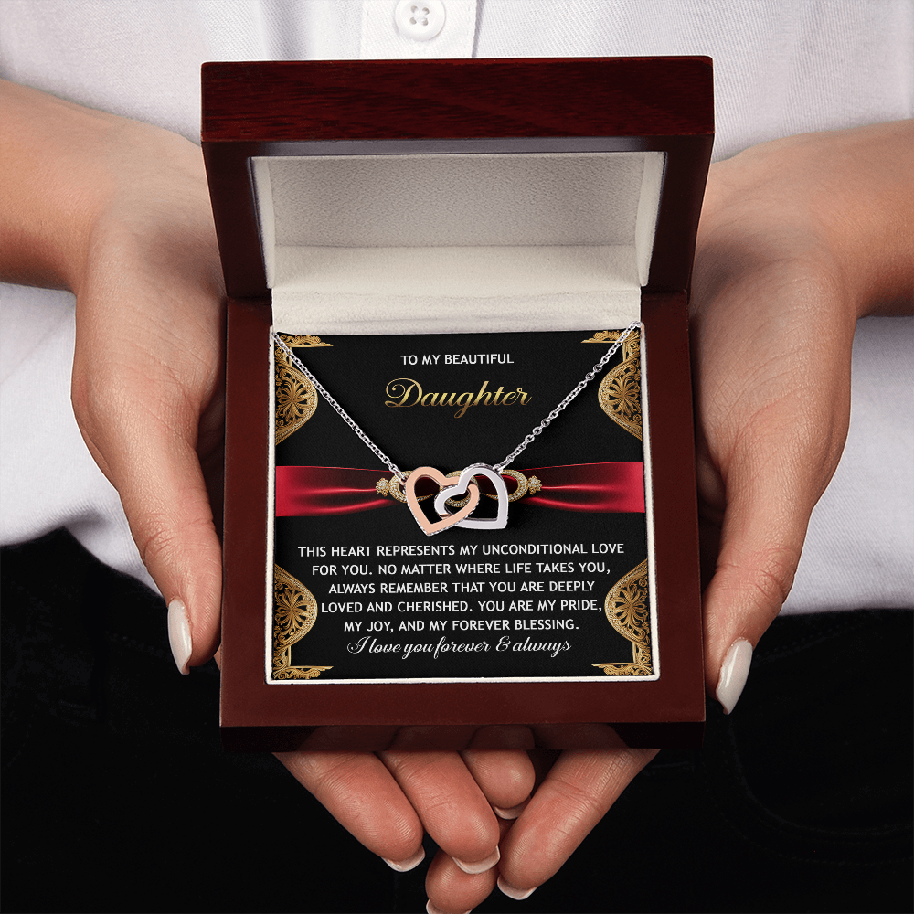To My Beautiful Daughter Necklace, For My Daughter From Dad, Daughter Gifts From Mom, Gifts For Grown Daughter