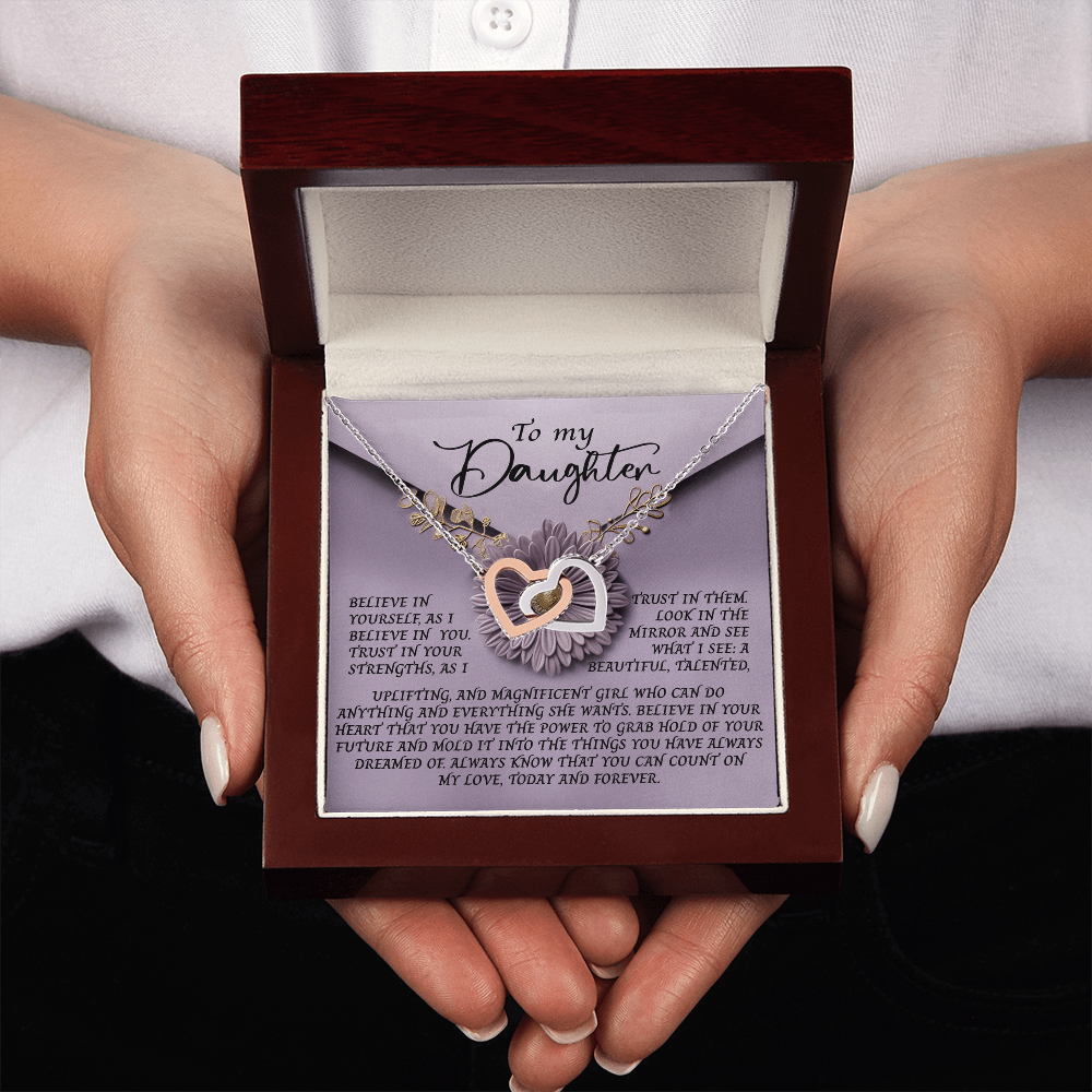 To My Daughter Necklace, Daughter Necklace From Mom And Dad, Dad To Daughter Necklace, Daughter Necklace From Mom And Dad