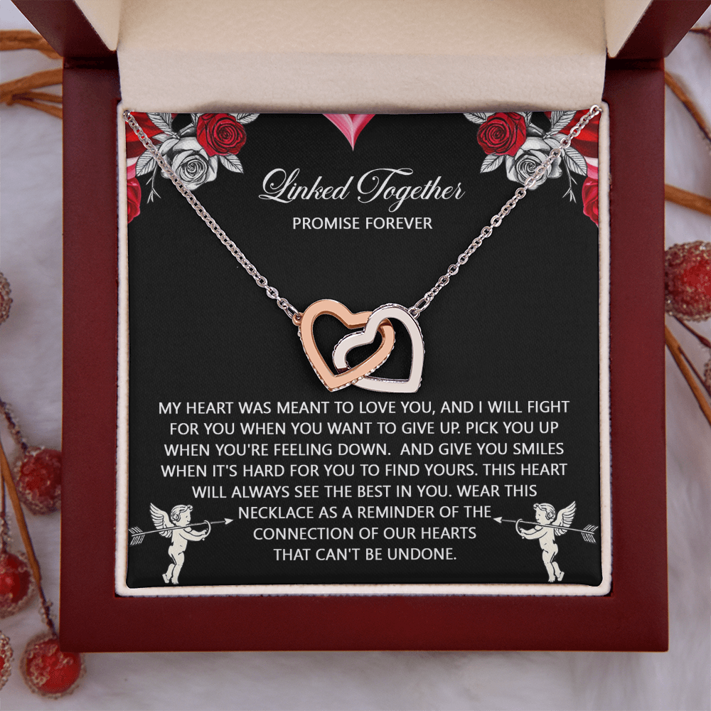 Linked Together Promise Forever Necklace, Valentine's Day Gifts For Women, Best Valentine Gifts For Wife, Valentine's For Her, Female Valentine Gifts
