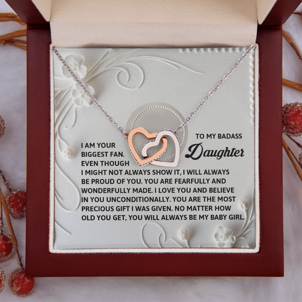 To My Badass Daughter Necklace, My Daughter Gifts From Mom, Gifts For Daughter Adult, Gifts For Daughter From Mom