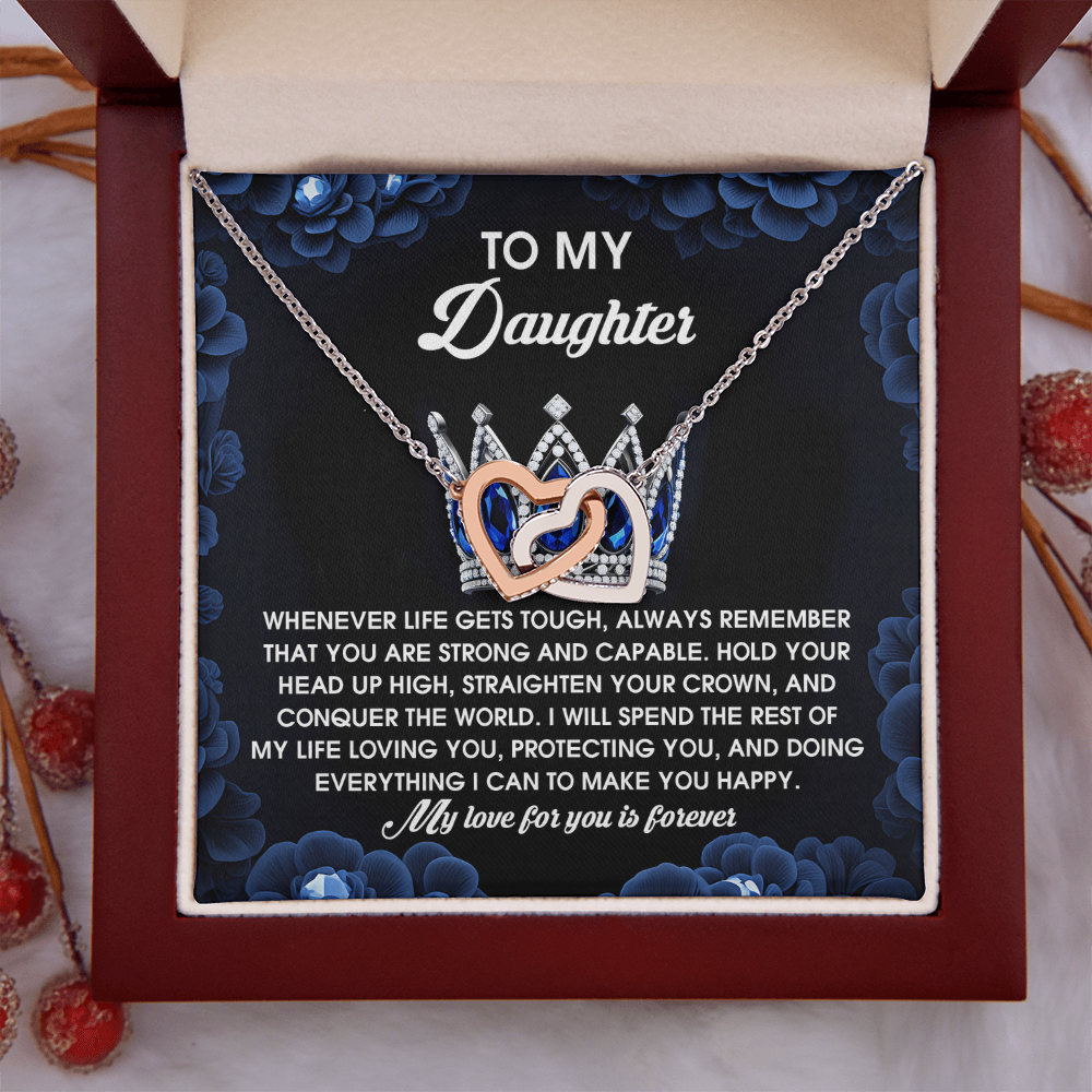 To My Daughter Necklace, Daughter Birthday Card From Mom, Gifts For Daughter From Mom, Necklace For Daughter From Dad