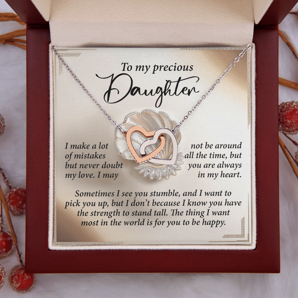 To My Precious Daughter Necklace, To My Daughter From Dad, Mother And Daughter Jewelry, To My Daughter From Mom