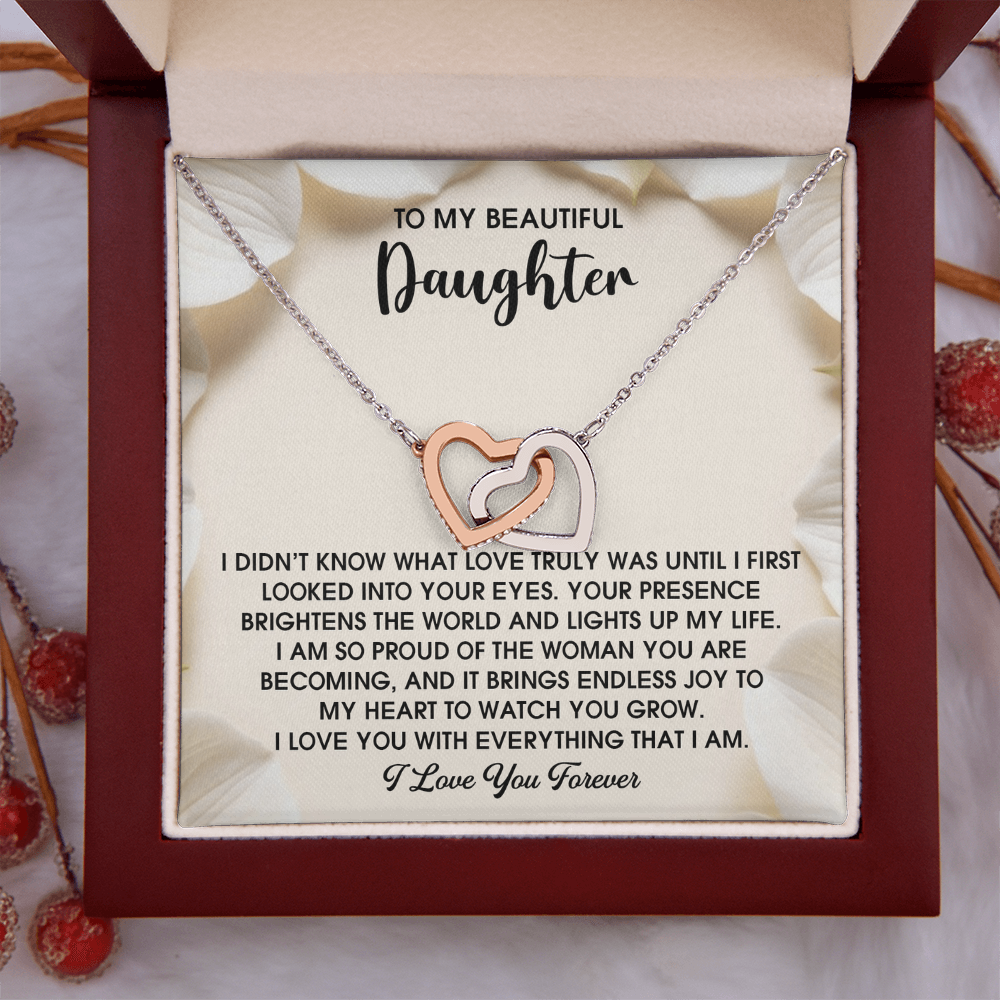To My Beautiful Daughter Necklace, For My Daughter From Mom, Birthday Gift For Daughter Adult, Daughter Necklaces From Mom