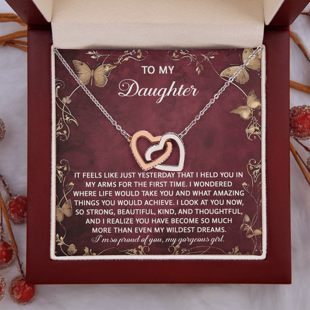To My Daughter Necklace, Gifts For Adult Daughter From Mom, Mom And Daughter Necklace, My Daughter Gifts From Dad