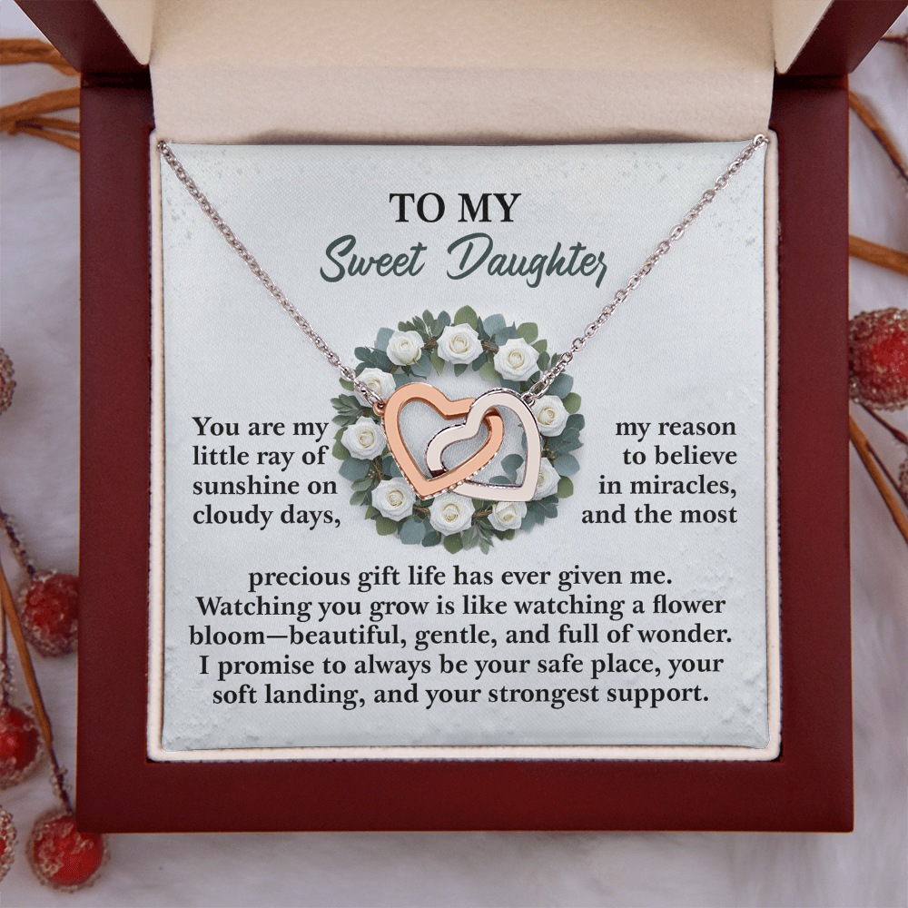 To My Sweet Daughter Necklace, Daughter Birthday Card From Mom, Birthday Gifts For Adult Daughter, Daughter Gifts From Mom Unique