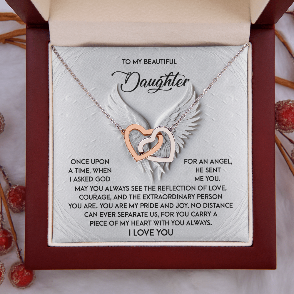 To My Beautiful Daughter Necklace, To My Daughter Necklace From Dad, Mother Daughter Gifts From Mom, To My Daughter Necklace From Mom