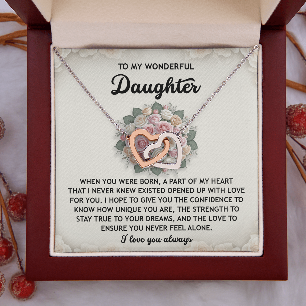 To My Wonderful Daughter Necklace, To My Daughter From Mom, Valentines Day Gifts For Daughter, Gifts For My Daughter