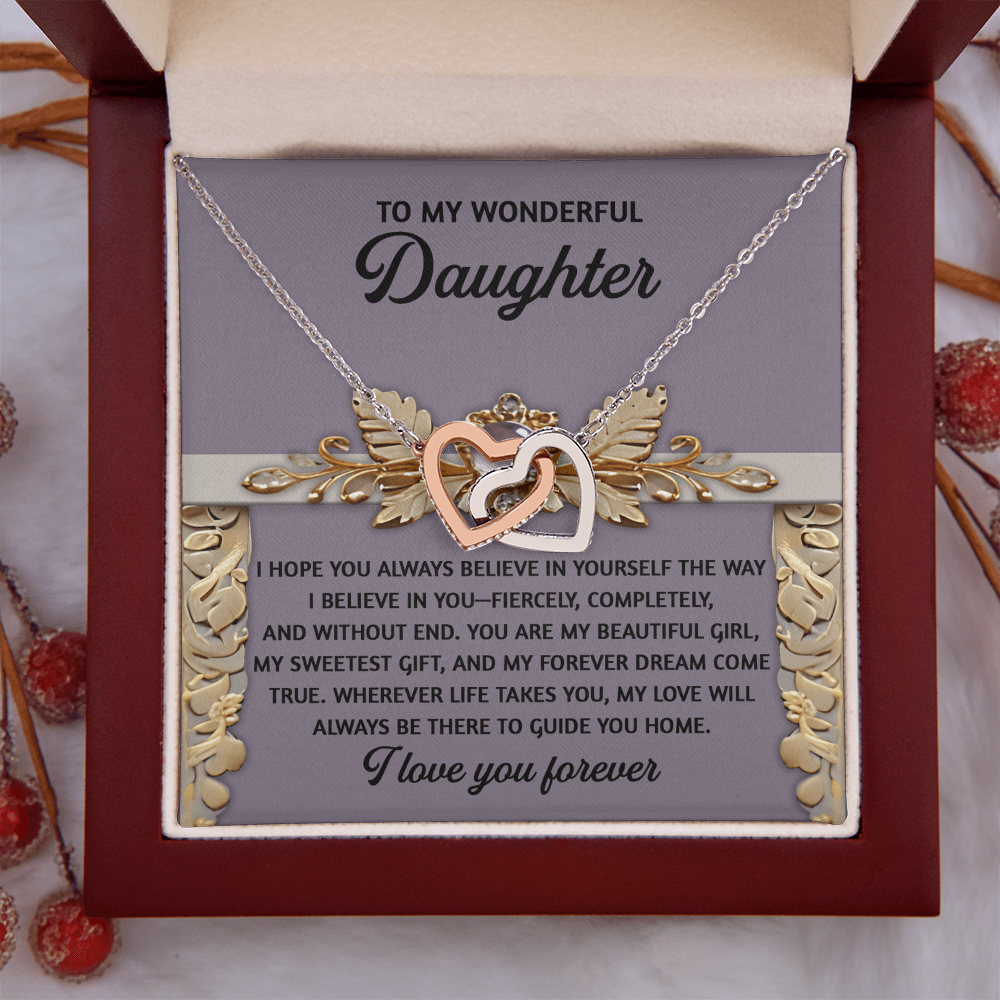 To My Wonderful Daughter Necklace, Matching Necklaces For Mom And Daughter, Gifts For Adult Daughter, Gifts For Adult Daughter From Mom