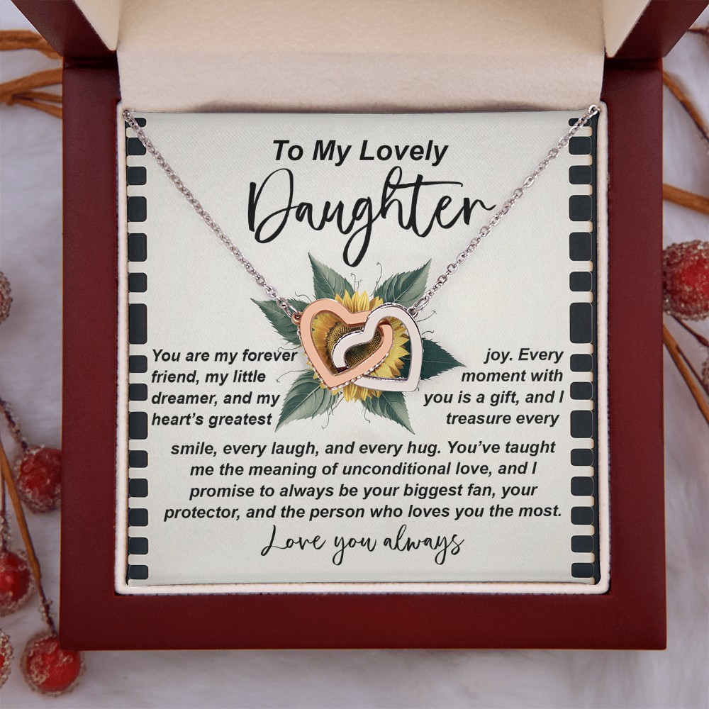 To My Lovely Daughter Necklace, Daughter Necklaces From Mom, Daughter Birthday Gifts From Mom, Daughter Necklace From Mom And Dad