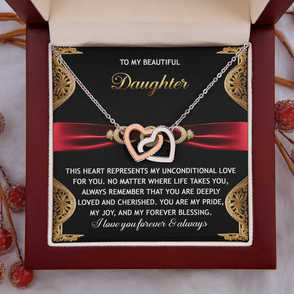 To My Beautiful Daughter Necklace, For My Daughter From Dad, Daughter Gifts From Mom, Gifts For Grown Daughter