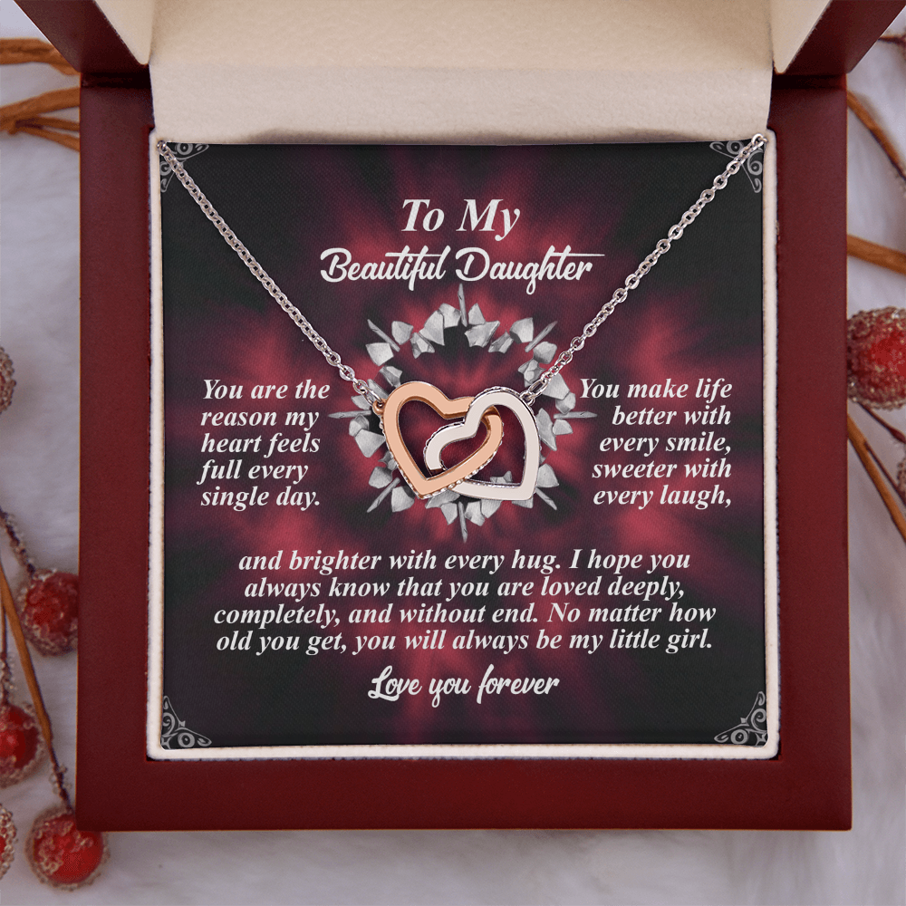 To My Beautiful Daughter Necklace, Necklace For Daughter From Dad, Gifts From Mom To Daughter, Necklace For Daughter From Mom