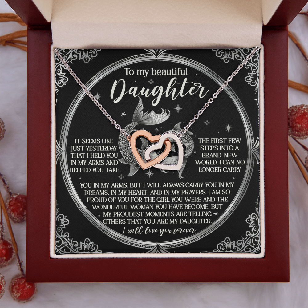 To My Beautiful Daughter Necklace, For My Daughter From Mom, Daughter Gifts From Dad, For My Daughter From Dad