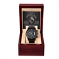 To My Loving Dad Black Chronograph Watch, Gift For Dad From Daughter, Gift For Fathers Day From Kids, Watch For Man Waterproof