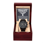 To My Wonderful Father Black Chronograph Watch, Fathers Day Gifts Bulk, Birthday Gift For Dad From Kids, Birthday Gift For Dad From Kids