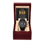 To My Boyfriend's Dad Black Chronograph Watch, Boyfriends Dad Gifts, Gift For Fathers Day Bulk, Gift To Dad From Son