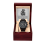 Dad You Are The King Black Chronograph Watch, Gift For Boyfriend's Mom From Son's Girlfriend, Son To Dad Christmas Gift, Gifts For Dad From Wife