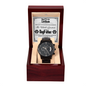 The World's Greatest Dog Father Black Chronograph Watch, Dad Birthday Gifts From Daughter, Father To Be Fathers Day Card