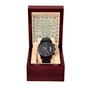 To My Daddy Black Chronograph Watch, Watch For Man With Black, Gift For Dad From Son, Fathers Day Necklace For Men