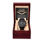 To My Incredible Dad Black Chronograph Watch, Gift For Dad On Wedding Day From Bride, Gift For Fathers Day For Dad, 14 February Gift Man